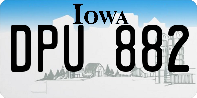 IA license plate DPU882