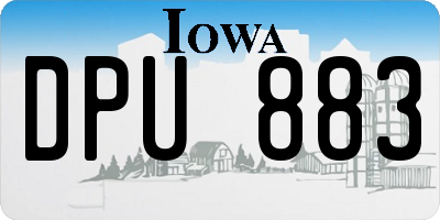 IA license plate DPU883
