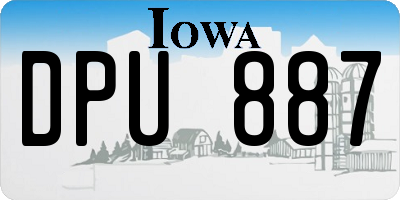 IA license plate DPU887