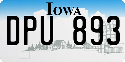 IA license plate DPU893