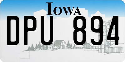 IA license plate DPU894