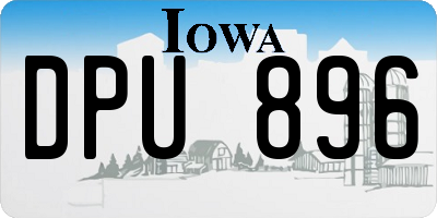 IA license plate DPU896