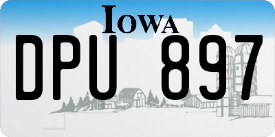 IA license plate DPU897
