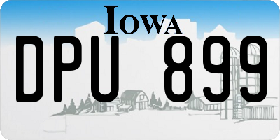 IA license plate DPU899