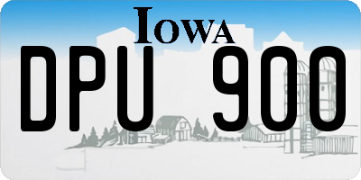 IA license plate DPU900
