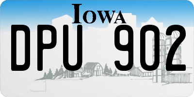 IA license plate DPU902