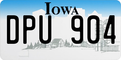 IA license plate DPU904