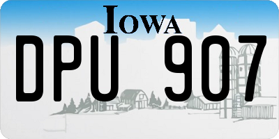 IA license plate DPU907