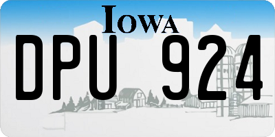 IA license plate DPU924