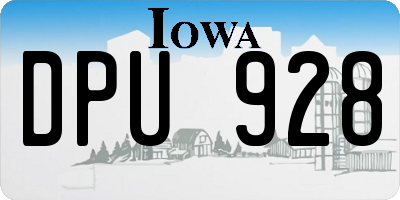 IA license plate DPU928