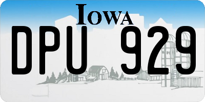 IA license plate DPU929