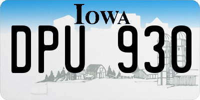IA license plate DPU930