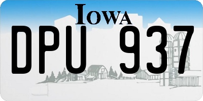 IA license plate DPU937