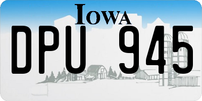IA license plate DPU945