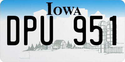 IA license plate DPU951