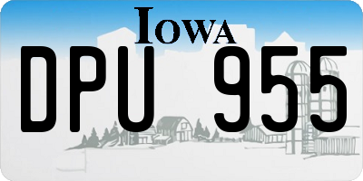 IA license plate DPU955