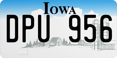 IA license plate DPU956