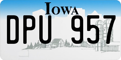 IA license plate DPU957