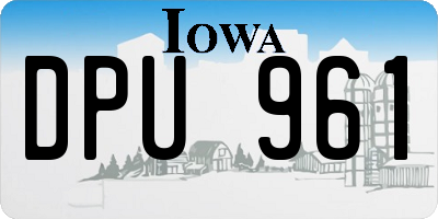 IA license plate DPU961
