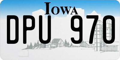 IA license plate DPU970