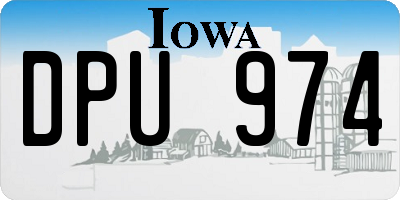 IA license plate DPU974