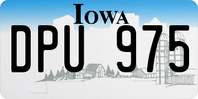 IA license plate DPU975