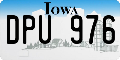 IA license plate DPU976