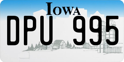 IA license plate DPU995