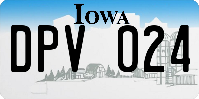 IA license plate DPV024
