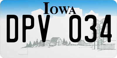 IA license plate DPV034
