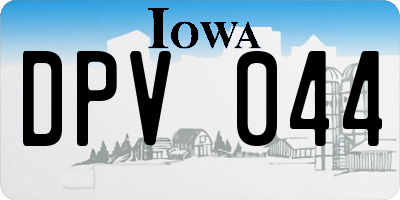 IA license plate DPV044