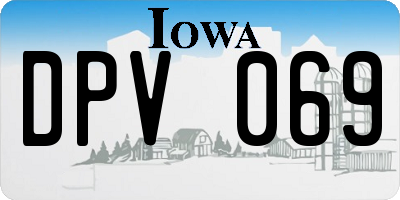 IA license plate DPV069