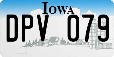 IA license plate DPV079