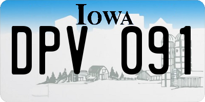 IA license plate DPV091