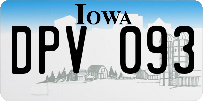 IA license plate DPV093
