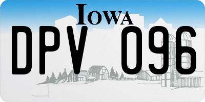 IA license plate DPV096