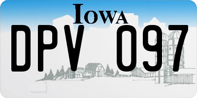 IA license plate DPV097