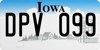 IA license plate DPV099