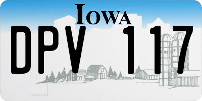 IA license plate DPV117