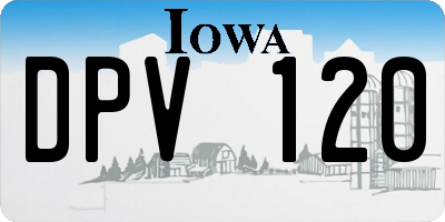 IA license plate DPV120