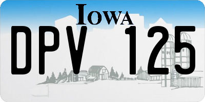 IA license plate DPV125