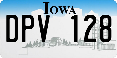 IA license plate DPV128