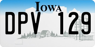 IA license plate DPV129