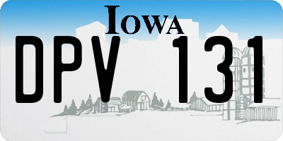 IA license plate DPV131