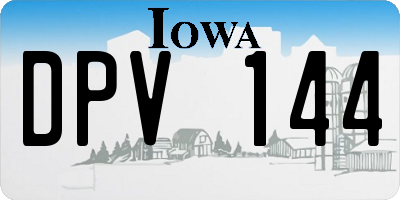 IA license plate DPV144