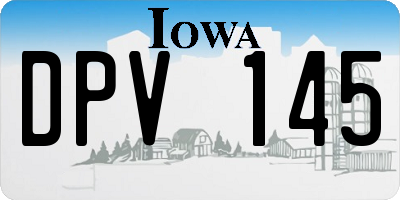 IA license plate DPV145
