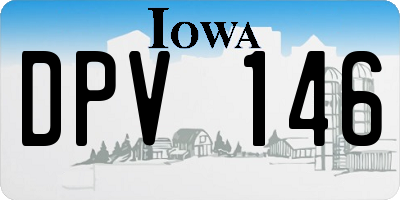IA license plate DPV146