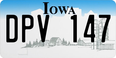IA license plate DPV147