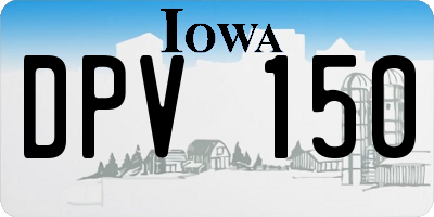 IA license plate DPV150
