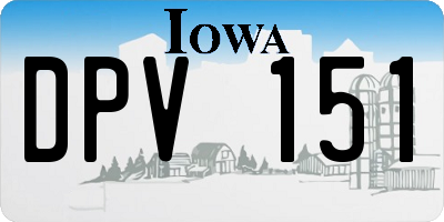 IA license plate DPV151